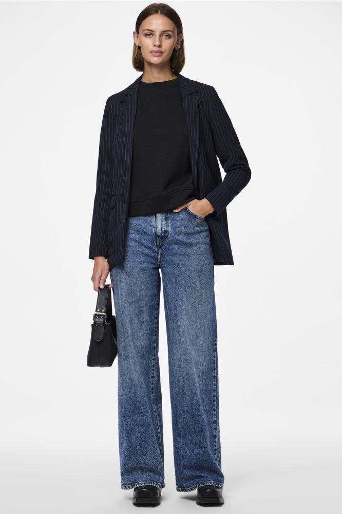 PCBOZZY LS LOOSE STRIPED BLAZER NOO 17130374 SKY CAPTAIN/PINSTRIPE